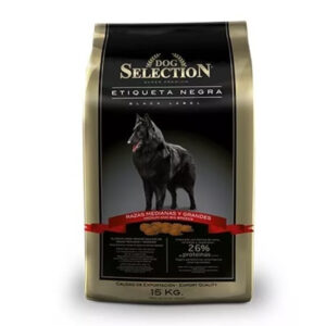 Dog Selection Adulto Etiqueta Negra Perro Raza Mediana y Grande x 21 kg